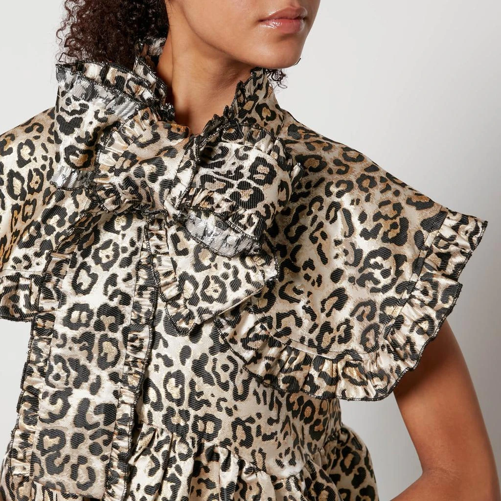 商品Sister Jane|Sister Jane Fame Leopard-Jacquard Tiered Midi Dress,价格¥1337,第4张图片详细描述