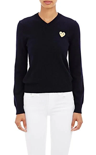 商品Comme des Garcons|Heart Wool V-Neck Sweater,价格¥1470,第1张图片