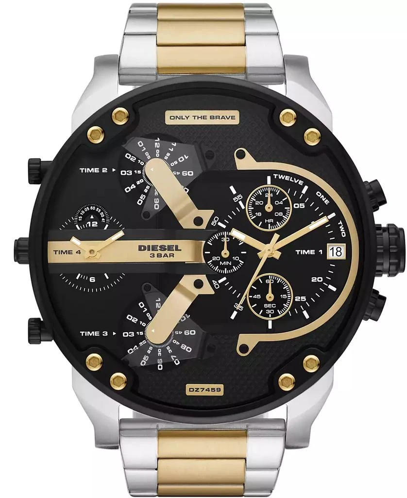商品Diesel|Men's Mr. Daddy 2.0 Chronograph Two-Tone Stainless Steel Bracelet Watch, 57mm,价格¥3350,第1张图片