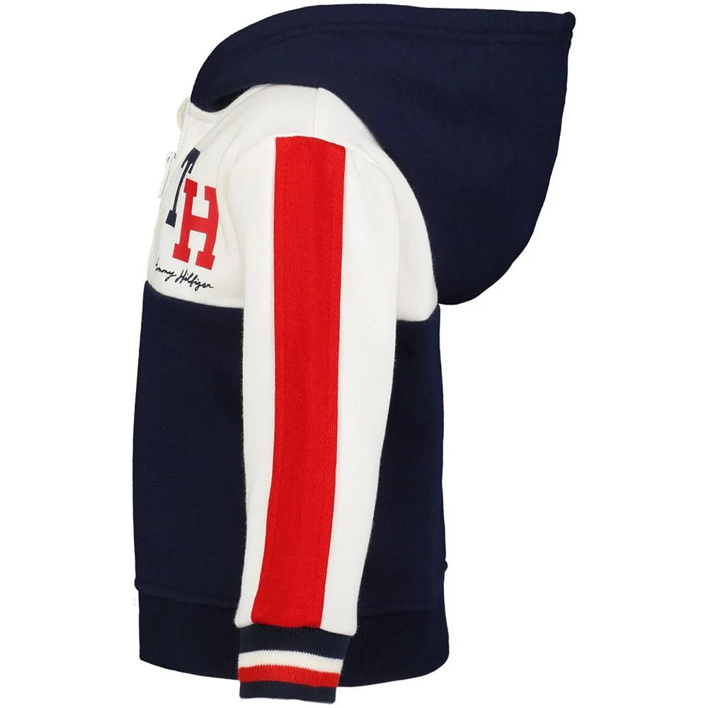 商品Tommy Hilfiger|Baby Boys Color Block Quarter-Zip Hoodie Sweatsuit, 2 Piece Set,价格¥188,第3张图片详细描述
