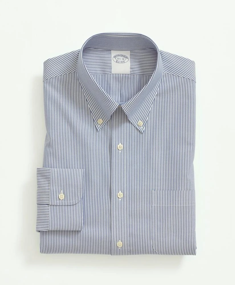 商品Brooks Brothers|Stretch Supima® Cotton Non-Iron Pinpoint Oxford Button-Down Collar, Candy Stripe Dress Shirt,价格¥884,第2张图片详细描述