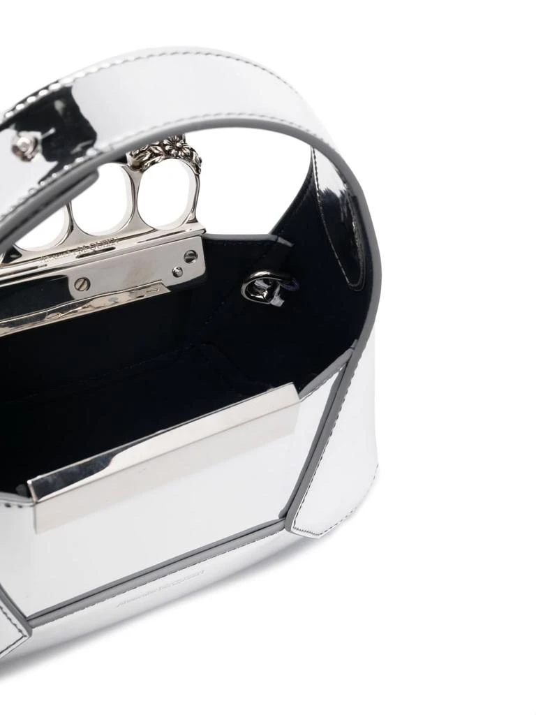 商品Alexander McQueen|ALEXANDER MCQUEEN - Jewelled Hobo Mini Metallic Leather Shoulder Bag,价格¥19544,第4张图片详细描述