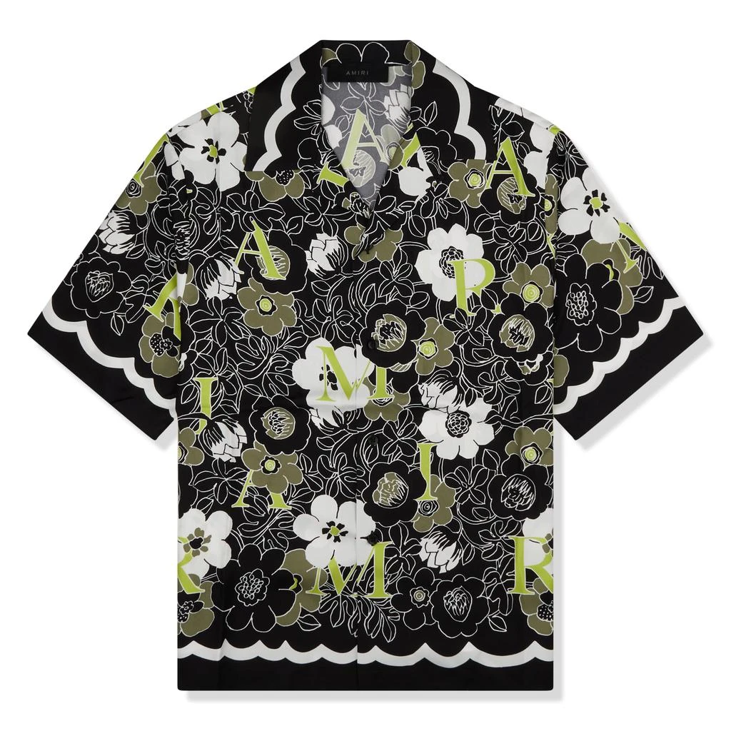 商品AMIRI|Amiri Flower Camp Half Sleeve Black Multicolour Shirt,价格¥7432,第1张图片