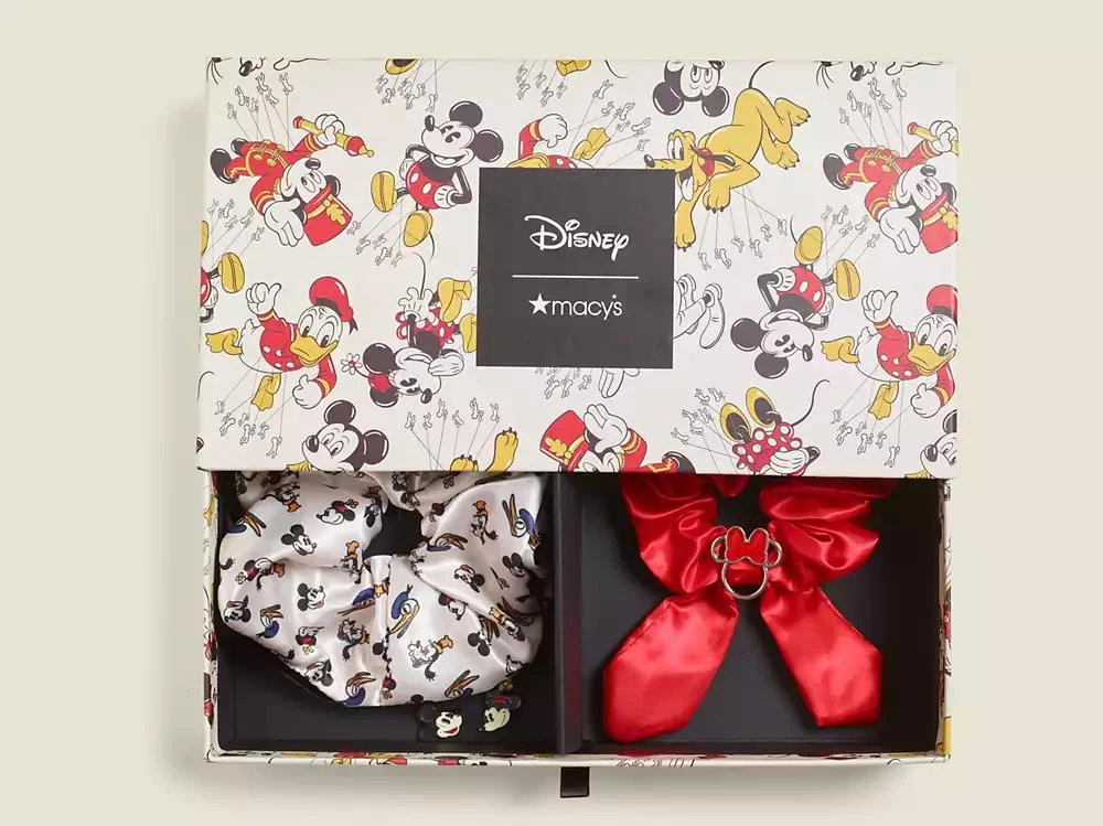 商品Disney | Macy's|Minnie & Friends Hair Scrunchies 2-Pk. Set, Created for Macy's,价格¥150,第1张图片