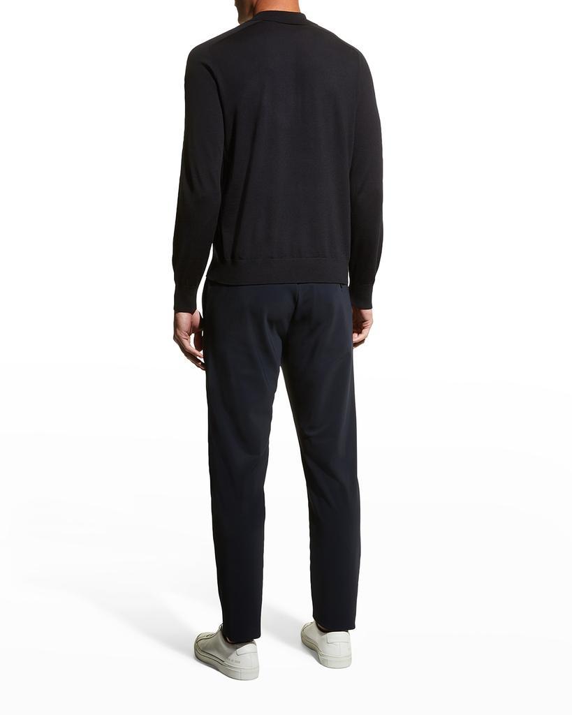 商品Theory|Men's Regal Wool Long-Sleeve Polo Shirt,价格¥1585,第6张图片详细描述