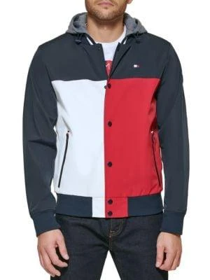 商品Tommy Hilfiger|Jersey Hooded Bomber Jacket,价格¥622,第1张图片