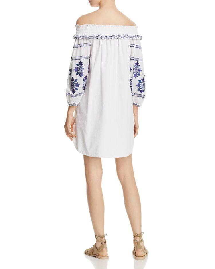 商品MISA|Natalie Embroidered Off-the-Shoulder Dress 刺绣落肩连衣裙,价格¥1104,第2张图片详细描述