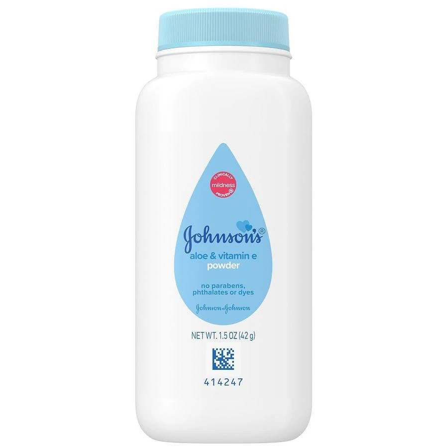 商品Johnson's Baby|Naturally Derived Cornstarch Baby Powder With Aloe & Vitamin E, Travel Size,价格¥23,第1张图片