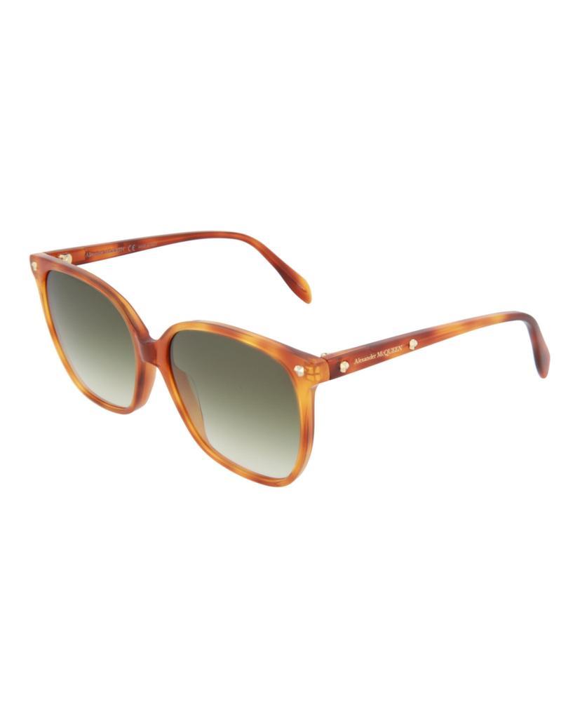 商品Alexander McQueen|Square-Frame Acetate Sunglasses,价格¥606,第4张图片详细描述