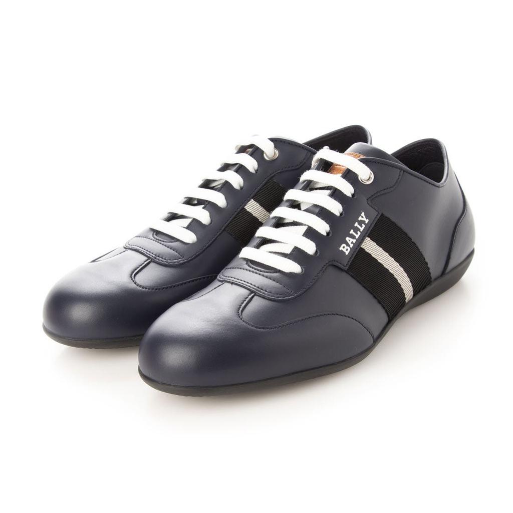 商品Bally|NEW Bally Harlam Men's 6223134 Ink Leather Sneakers,价格¥1913,第4张图片详细描述