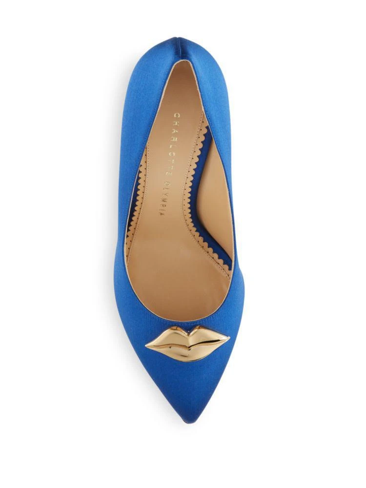商品Charlotte Olympia|Lippy Eva Satin Pumps,价格¥2050,第4张图片详细描述