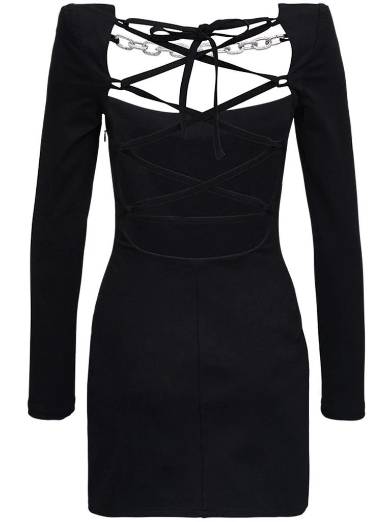 商品GIUSEPPE DI MORABITO|Black Jersey Dress With Chain Detail,价格¥8348,第2张图片详细描述