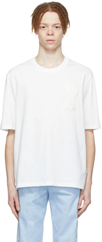 商品AMI|SSENSE Exclusive White Ami de Cœur T-Shirt,价格¥486,第1张图片