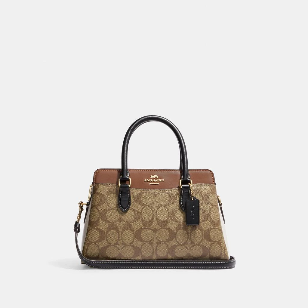 商品Coach|Mini Darcie Carryall In Colorblock Signature Canvas,价格¥1672,第1张图片