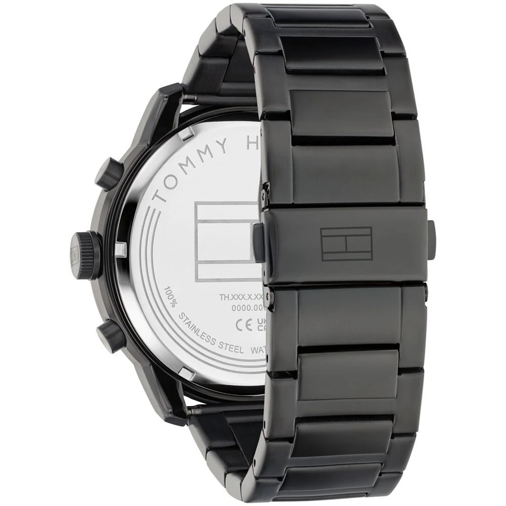 商品Tommy Hilfiger|Men's Multifunction Black Stainless Steel Link Bracelet Watch,价格¥1178,第3张图片详细描述