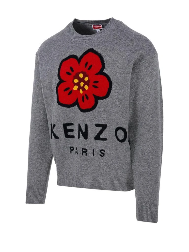 商品Kenzo|Kenzo Boke Flower Logo Intarsia Crewneck Jumper,价格¥2298,第3张图片详细描述