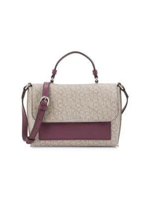 商品Calvin Klein|Odette Monogram Satchel,价格¥514,第1张图片