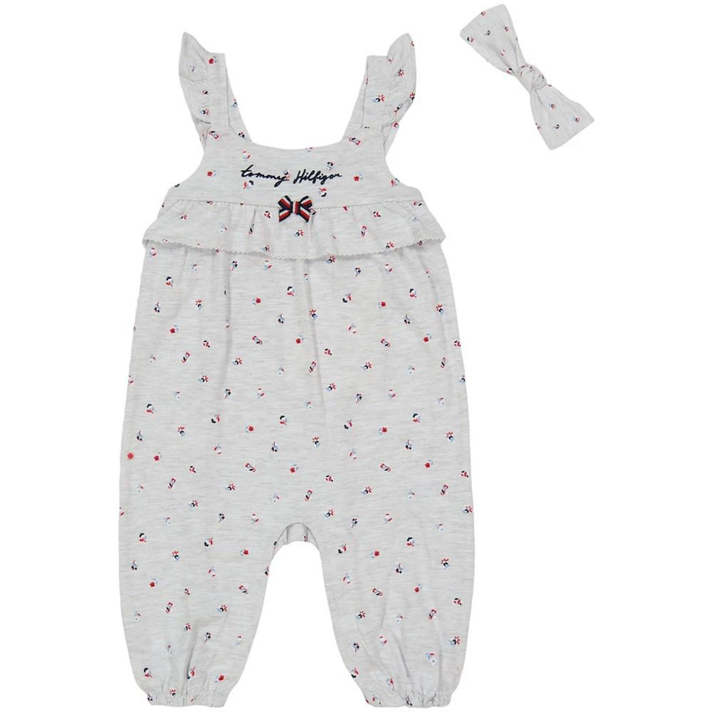 商品Tommy Hilfiger|Baby Girls Floral Jumpsuit and Headband, 2 Piece Set,价格¥220,第1张图片