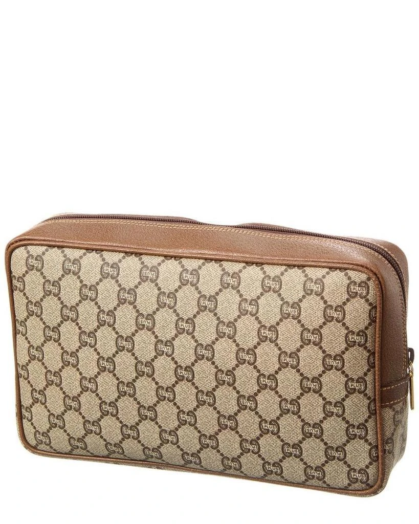 商品[二手商品] Gucci|Gucci Brown GG Supreme Canvas Plus Pouch (Authentic Pre-Owned),价格¥5775,第1张图片