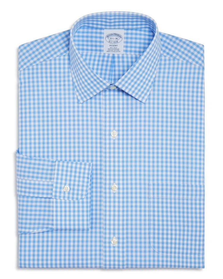 商品Brooks Brothers|Gingham Check Regular Fit Dress Shirt,价格¥368,第1张图片