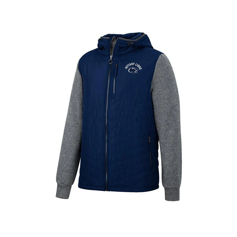 商品Colosseum|Men's Navy Penn State Nittany Lions Course Herringbone Full-Zip Hoodie,价格¥451,第2张图片详细描述
