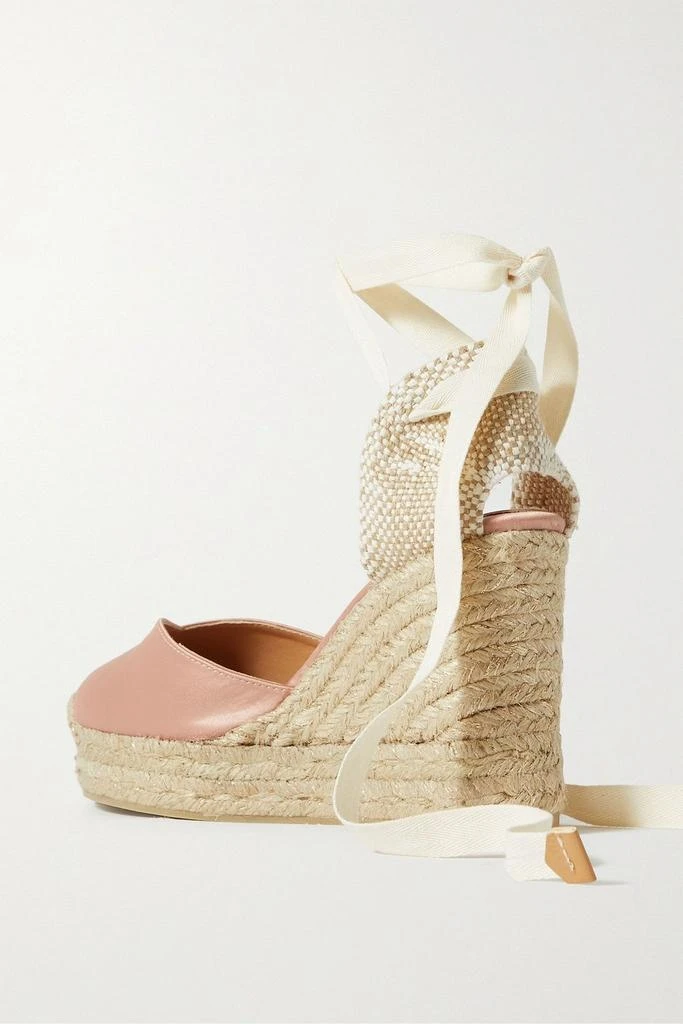 商品CASTAÑER|Chiara 80 satin and canvas wedge espadrilles,价格¥653,第3张图片详细描述