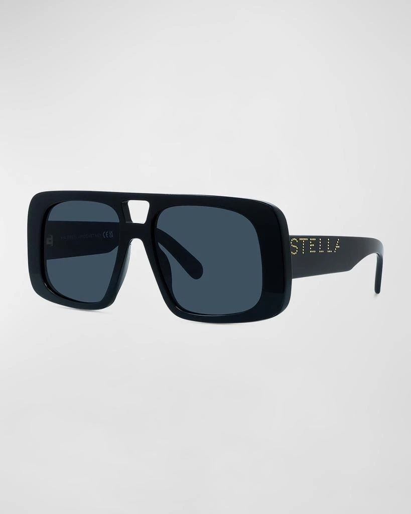 商品Stella McCartney|Oversized Logo Acetate Aviator Sunglasses,价格¥1747,第1张图片