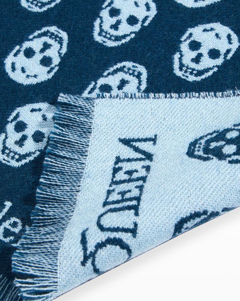 Reversible Skull-Print Wool Scarf商品第4张图片规格展示