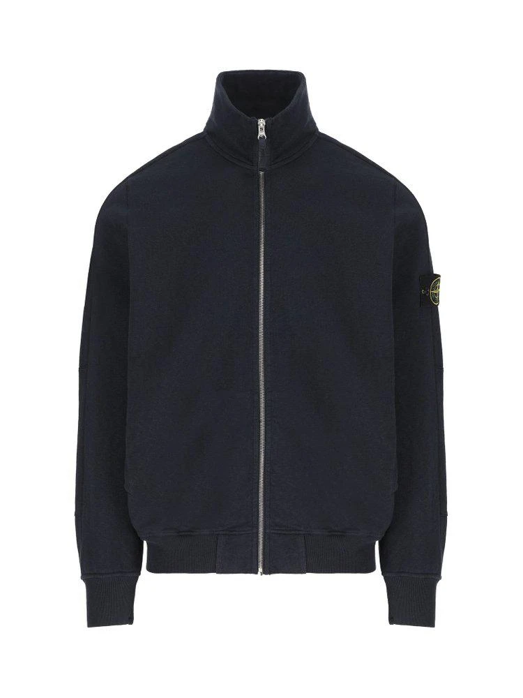 商品Stone Island|Stone Island Compass-Badge High-Neck Zipped Sweatshirt,价格¥2289,第1张图片