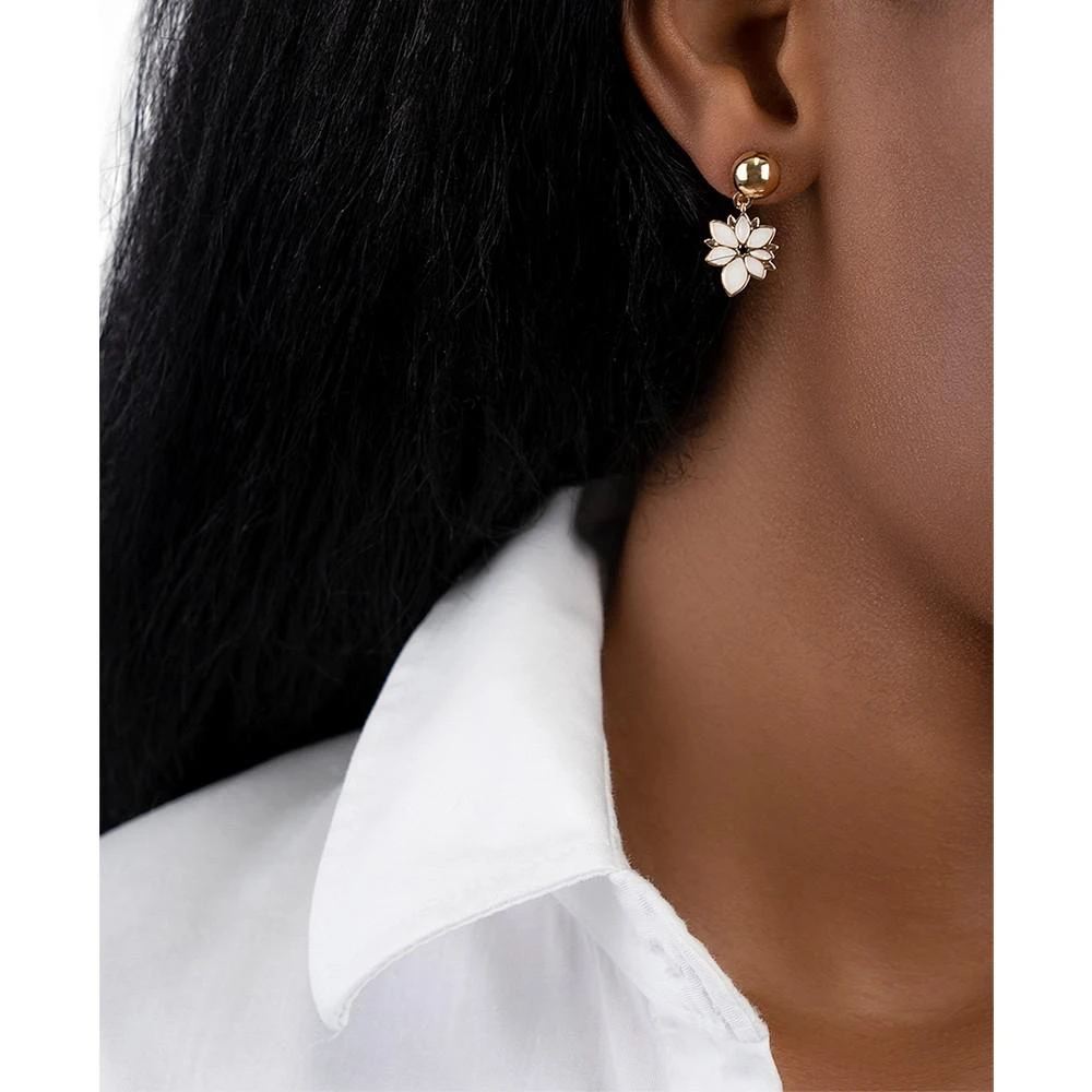 商品ADORNIA|14k Gold-Plated Mother-of-Pearl Flower Drop Earrings,价格¥182,第3张图片详细描述