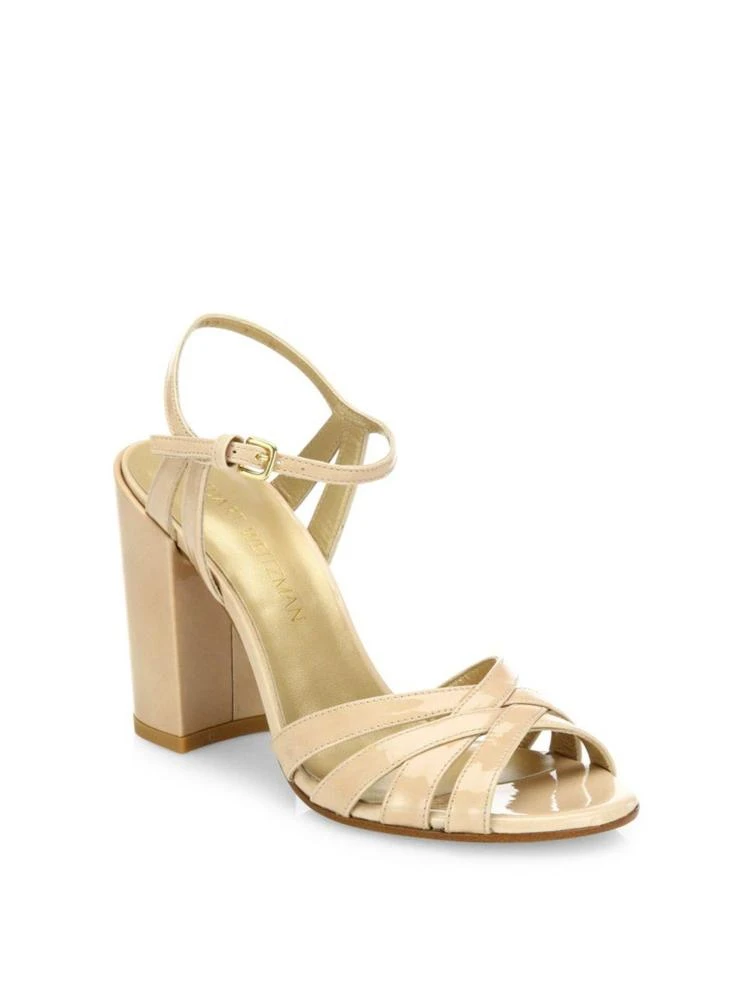 商品Stuart Weitzman|Memoir Aniline Leather Ankle Strap Sandals,价格¥1275,第1张图片