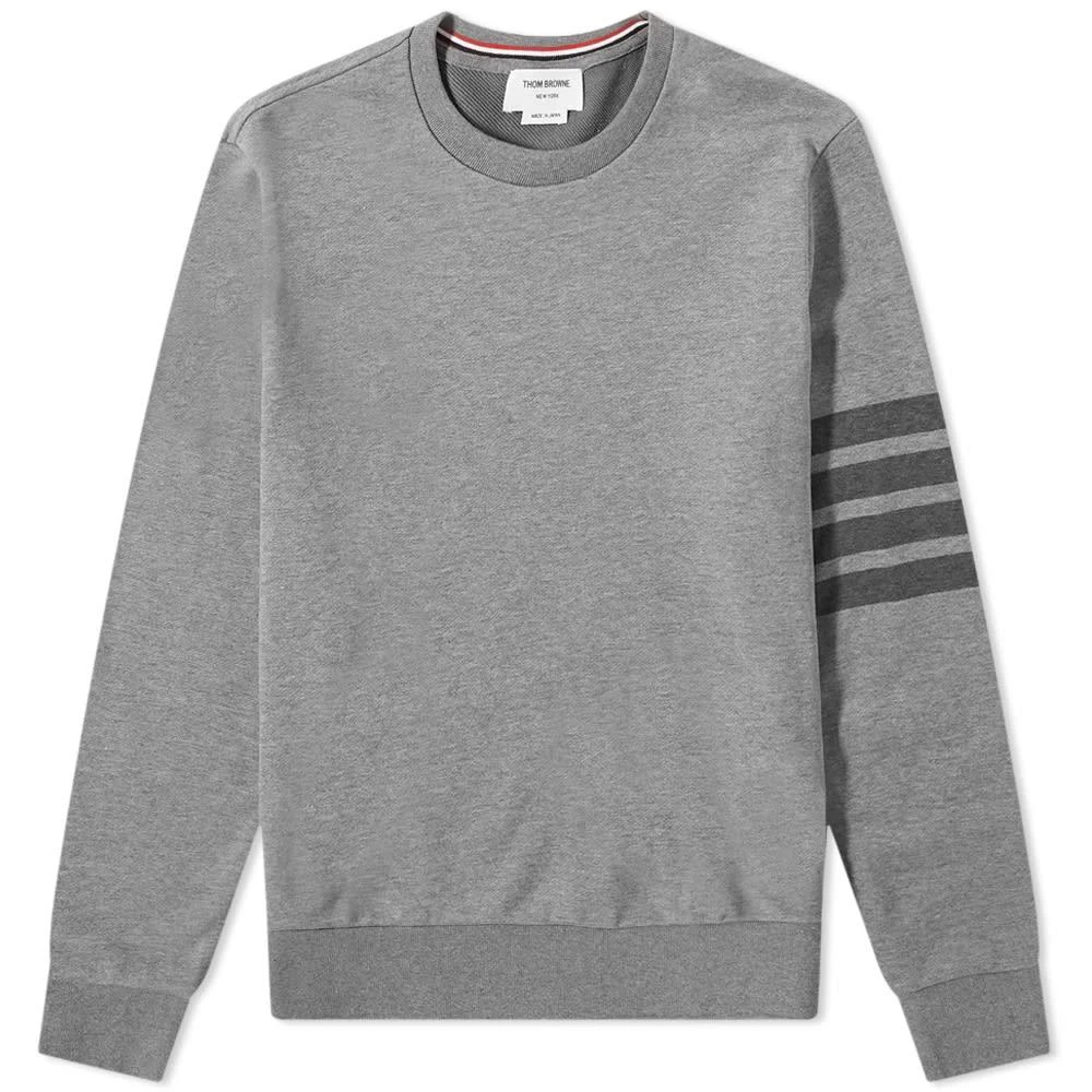 商品Thom Browne|Thom Browne 4 Bar Tonal Crew Sweat,价格¥2775,第1张图片