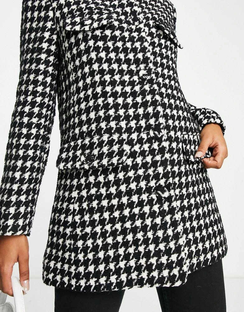 商品& Other Stories|& Other Stories collarless dogtooth acket in black and white,价格¥741,第2张图片详细描述