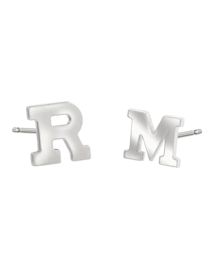 商品Zoe Lev|Regin Personalized Initial Stud Earrings in 14K White Gold,价格¥1853,第1张图片