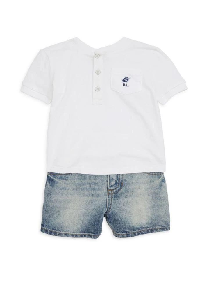 商品Ralph Lauren|Baby Boy's Henley and Shorts Set,价格¥182,第1张图片