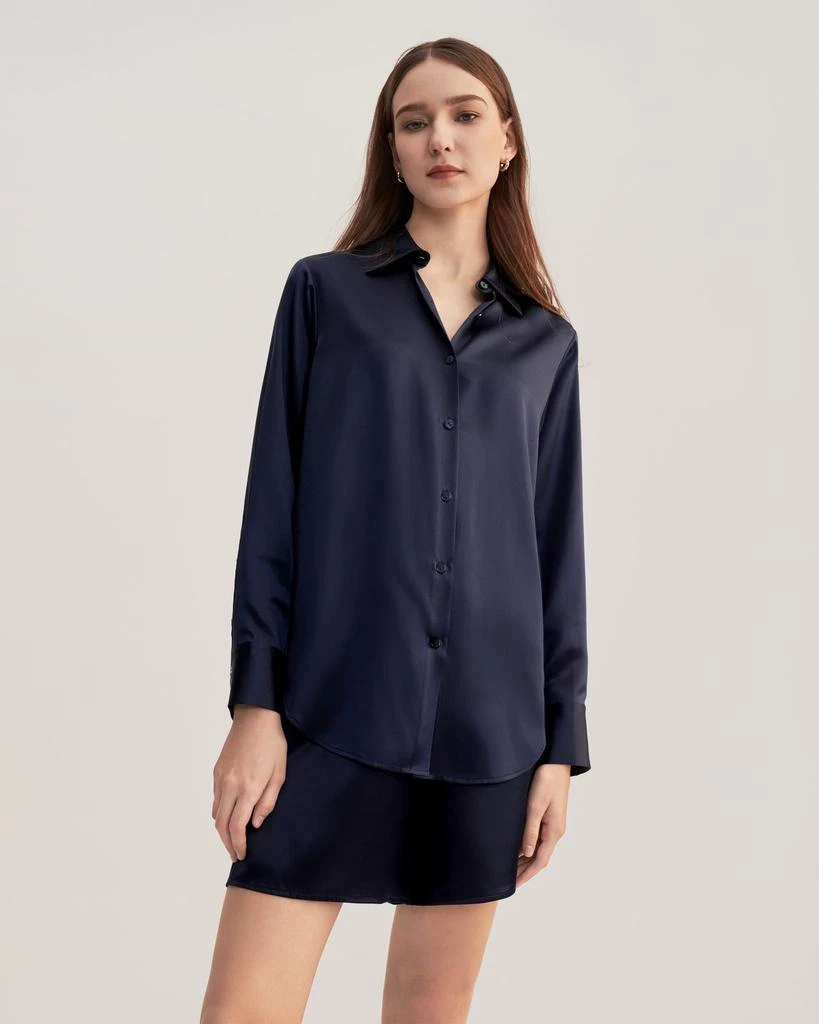 Women's Myrtus Oversized Silk Pajama Set 商品