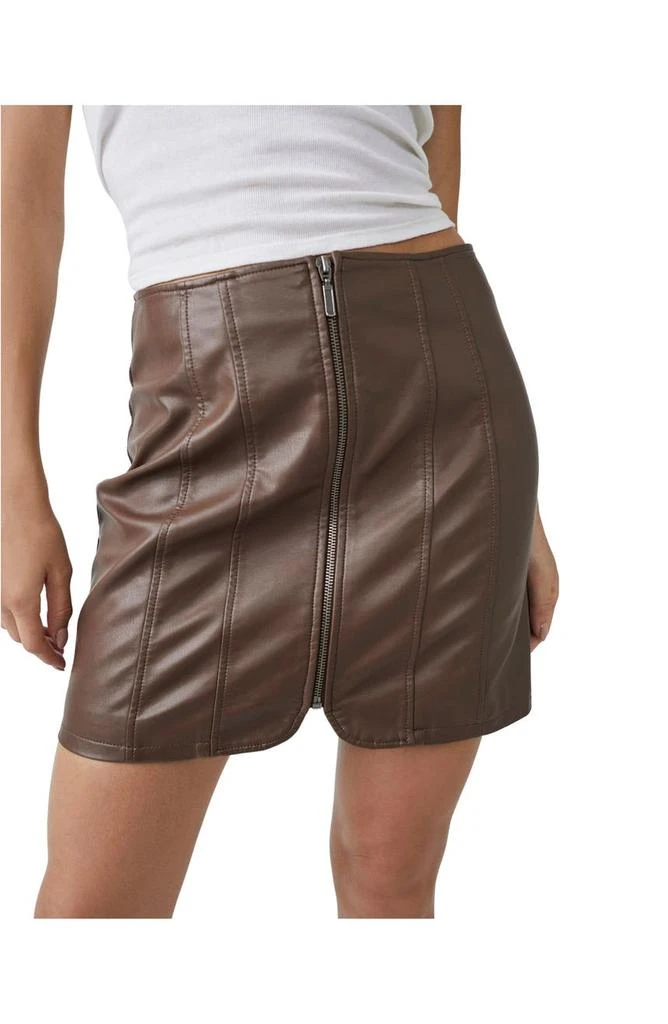 商品Free People|Layla Faux Leather Miniskirt,价格¥263,第5张图片详细描述