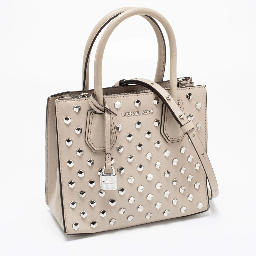 商品[二手商品] Michael Kors|Michael Kors Beige Leather Studded Mercer Tote,价格¥806,第3张图片详细描述