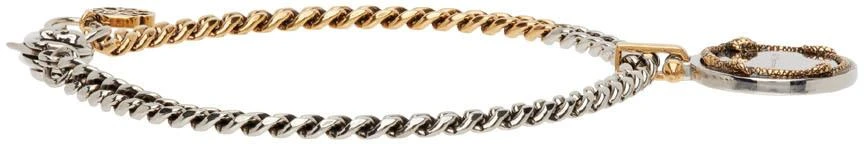 商品Alexander McQueen|Silver & Gold Snake Bracelet,价格¥1921,第5张图片详细描述