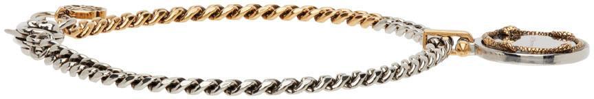 商品Alexander McQueen|Silver & Gold Snake Bracelet,价格¥2147,第7张图片详细描述