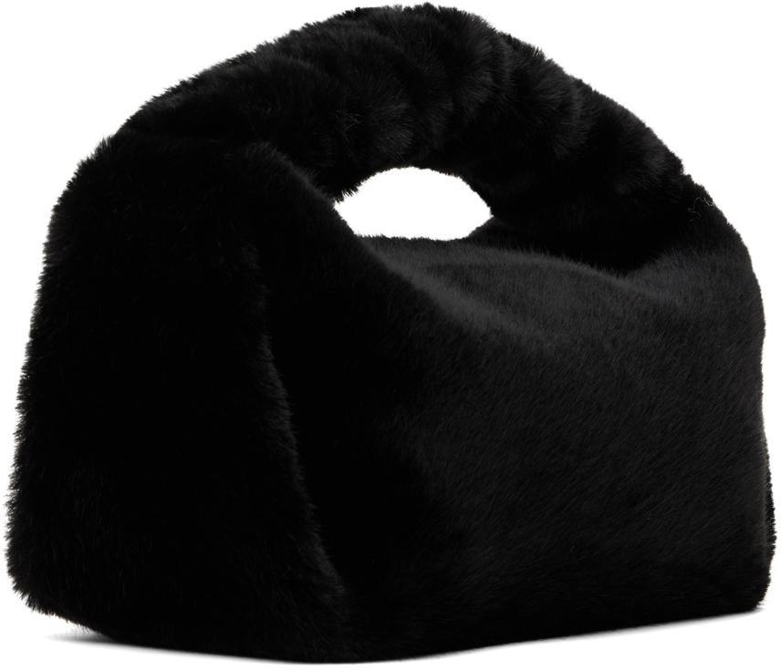 商品Alexander Wang|Black Small Faux-Fur Scrunchie Bag,价格¥3840,第5张图片详细描述