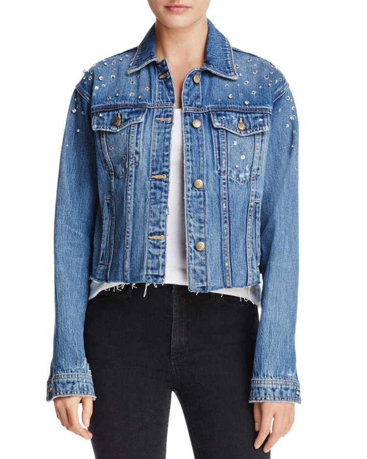 商品Joe's Jeans|The Boyfriend Embellished Denim Jacket,价格¥2980,第1张图片