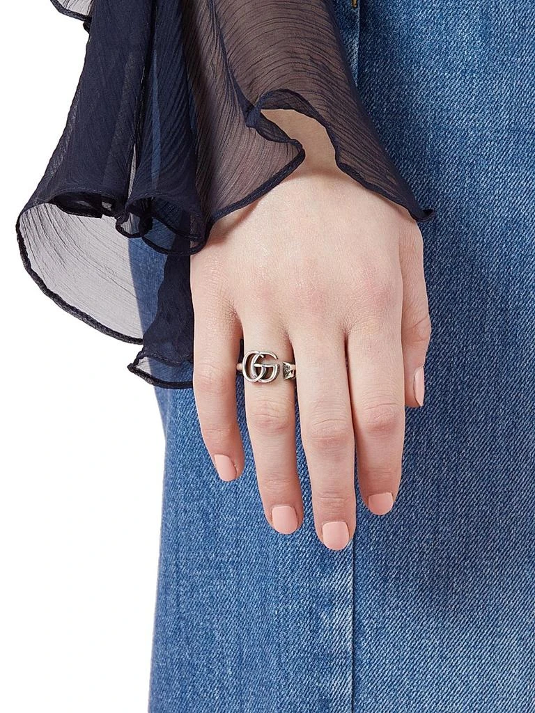 商品Gucci|GG Marmont Sterling Silver Key Ring,价格¥3016,第2张图片详细描述