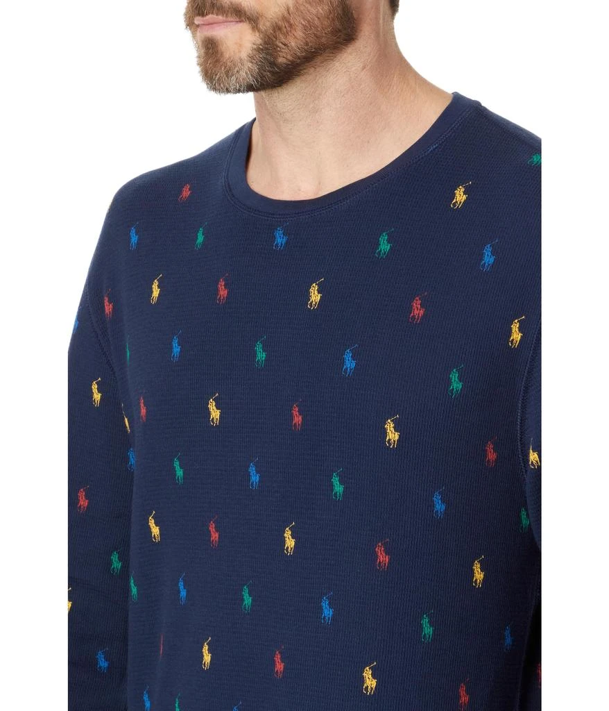 商品Ralph Lauren|Waffle Long Sleeve Printed Crew,价格¥267,第3张图片详细描述