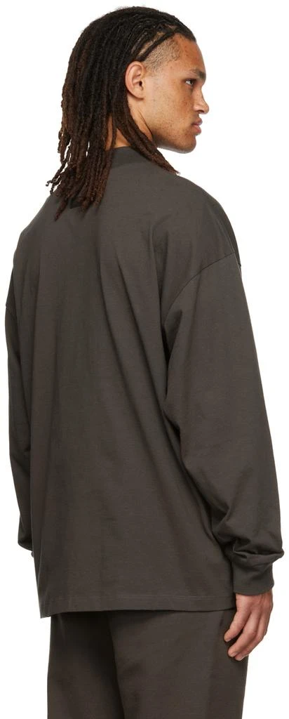 商品Essentials|Gray Flocked Long Sleeve T-Shirt,价格¥273,第3张图片详细描述