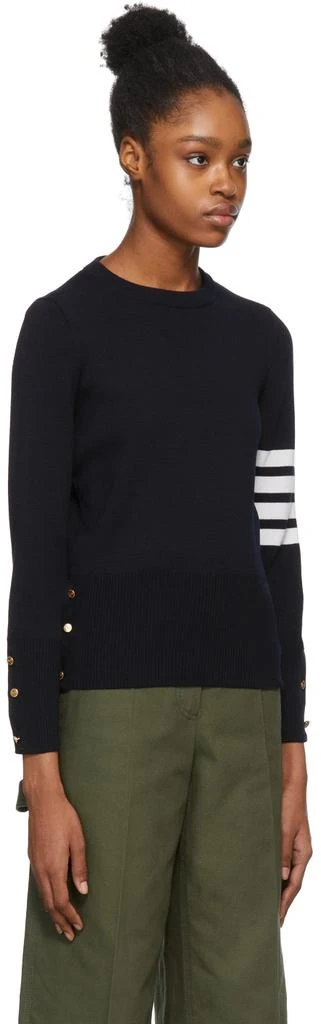 商品Thom Browne|Navy Milano Classic Crewneck Pullover,价格¥5701,第2张图片详细描述