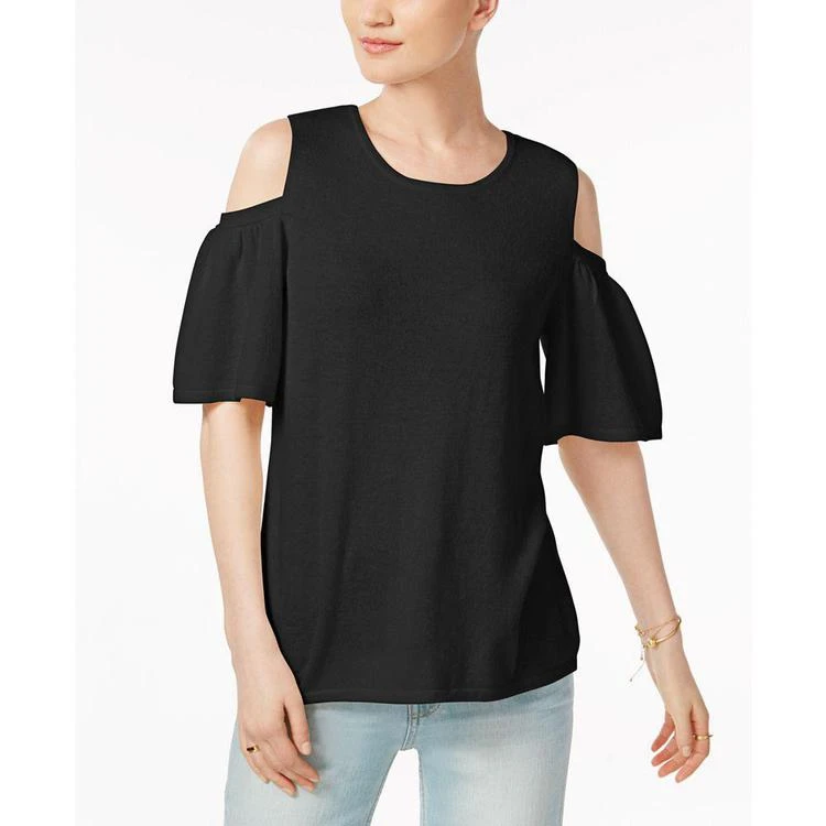 商品Charter Club|Cashmere Cold-Shoulder Sweater, Created for Macy's,价格¥298,第2张图片详细描述