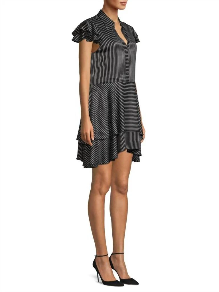 商品Alice + Olivia|Alice + Olivia - Moore Pinstripe Ruffle Shirtdress,价格¥1925,第2张图片详细描述