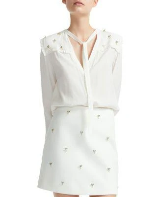 商品Maje|Cil Tie-Detail Blouse,价格¥657,第1张图片