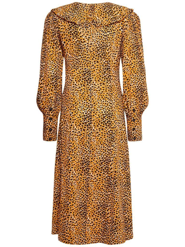 商品Ganni|Printed Viscose Crêpe Midi Dress,价格¥1199,第7张图片详细描述